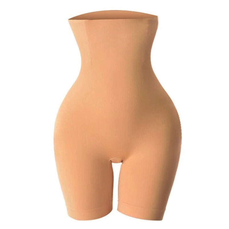 Damen High Waist Shaper Hose – Po-Lifting Figurformende Shorts, Postpartum Bauchweg Shapewear & Taillentrainer Kaufschwan® Beige XS S