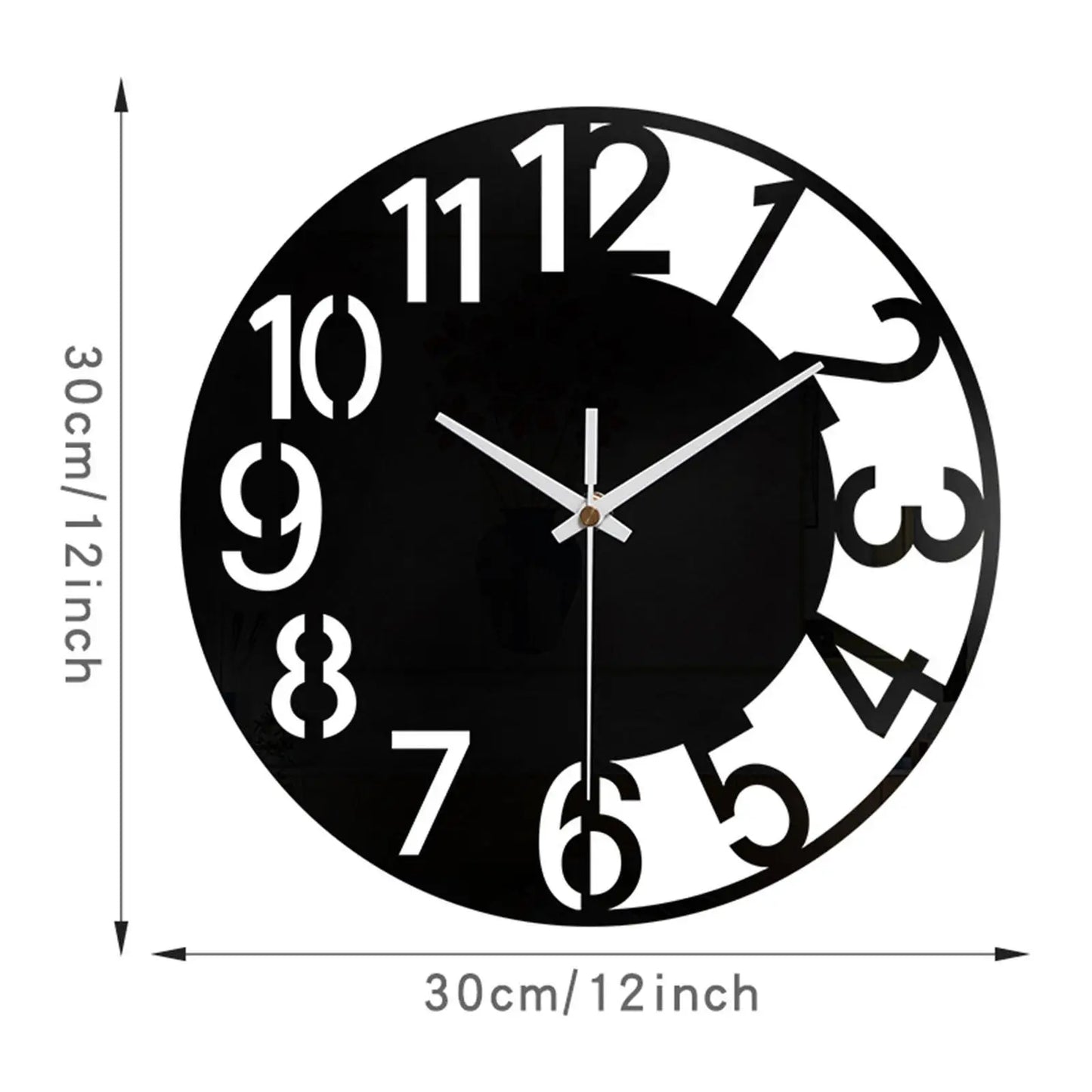 Minimalistische Acryl Wanduhr – Leise Große Moderne Deko Uhr Kaufschwan®