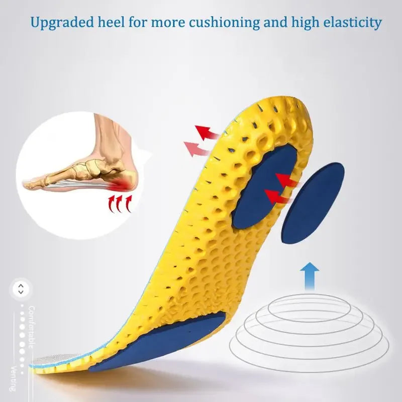 Neue Orthopädische Memory Foam Einlegesohlen | Atmungsaktive Mesh Sporteinlagen für Damen & Herren | Dämpfung & Fußgewölbeunterstützung Kaufschwan®