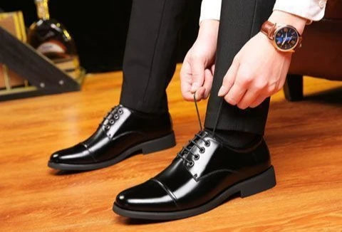 Herren Schnürschuhe mit Runder Spitze – Klassische Business- & Freizeitschuhe | Elegante Lederschuhe für Frühjahr & Herbst Kaufschwan®
