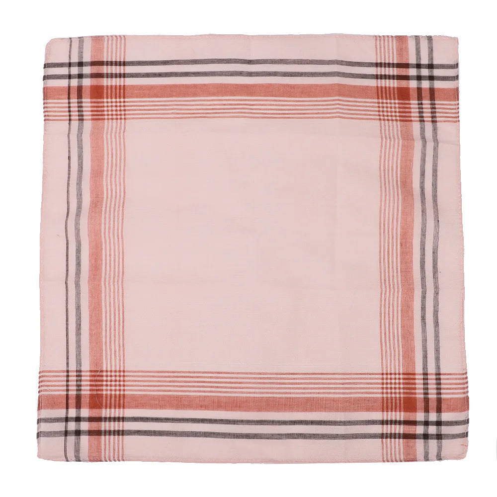 6er Set Herren Taschentücher – Gemischte Farben Kariert & Gestreift, Polyester-Baumwolle, Klassischer Vintage Stil 36×36CM Kaufschwan®