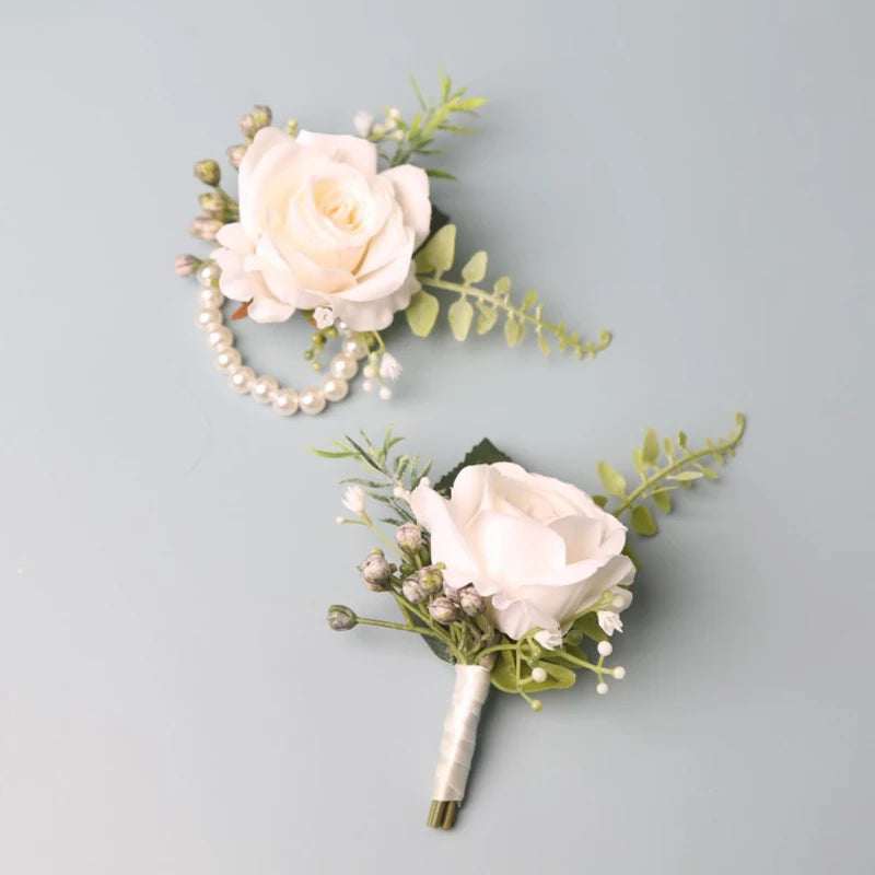 Bräutigam Ansteckblume Rose – Elegante Hochzeits Corsage für Anzug Kaufschwan®