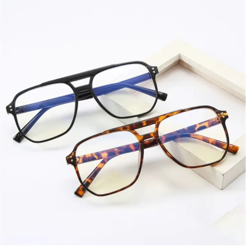 Retro Anti Blue Light Computer Glasses Frame Women Oversized Men Trendy Fashionable Stylish Eyeglasses Classic Spectacles Ouclos Kaufschwan®