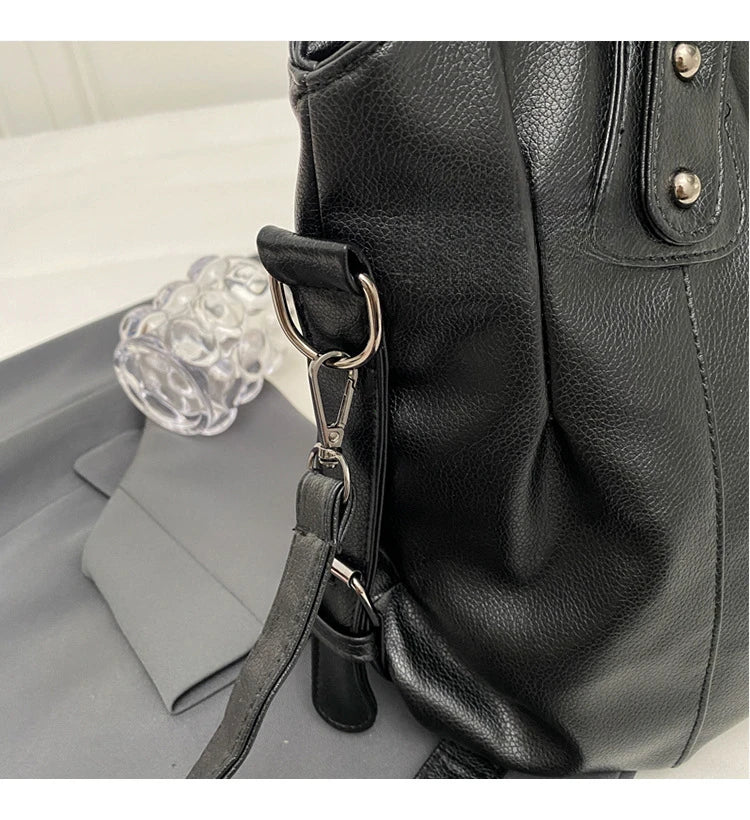 Damen Schultertasche – Hochwertige Kunstleder Handtasche mit Kontrastfarben | Weiches Innenfach & Reißverschluss Kaufschwan®