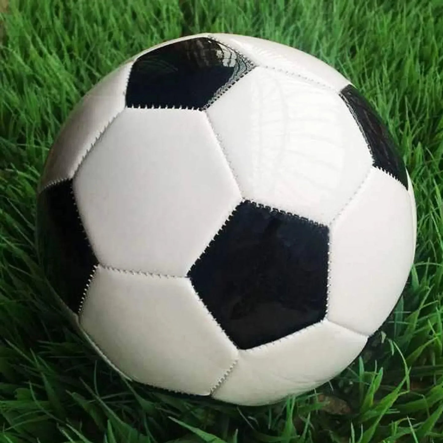 Professioneller Trainingsfußball – Größe 3, 4, 5 Klassisches Weiß-Schwarz Design | Hochwertiger PU Ball für Training & Freizeit Kaufschwan®