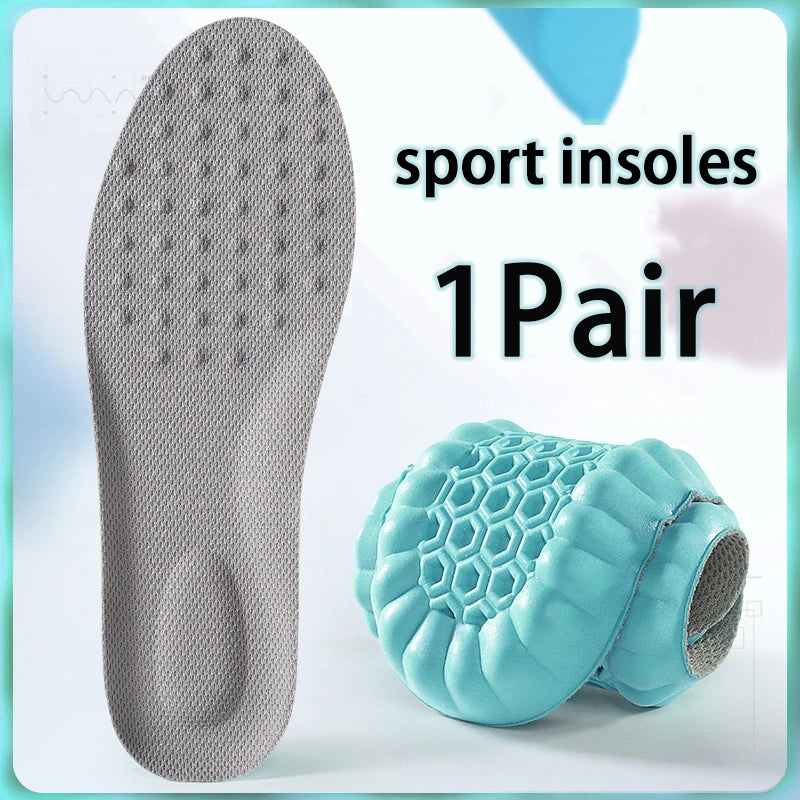 1 Paar Atmungsaktive Lauf-Einlegesohlen | Weiche Stoßdämpfende Schuhsohlen für Damen & Herren Kaufschwan® Blaugrau EU41-42
