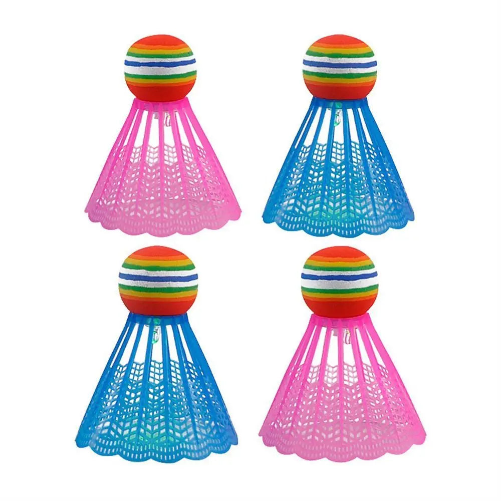 4 Stück Bunte Federbälle – Langlebige Trainings Federbälle mit Stabiler Flugbahn | Outdoor Badminton Zubehör Kaufschwan®