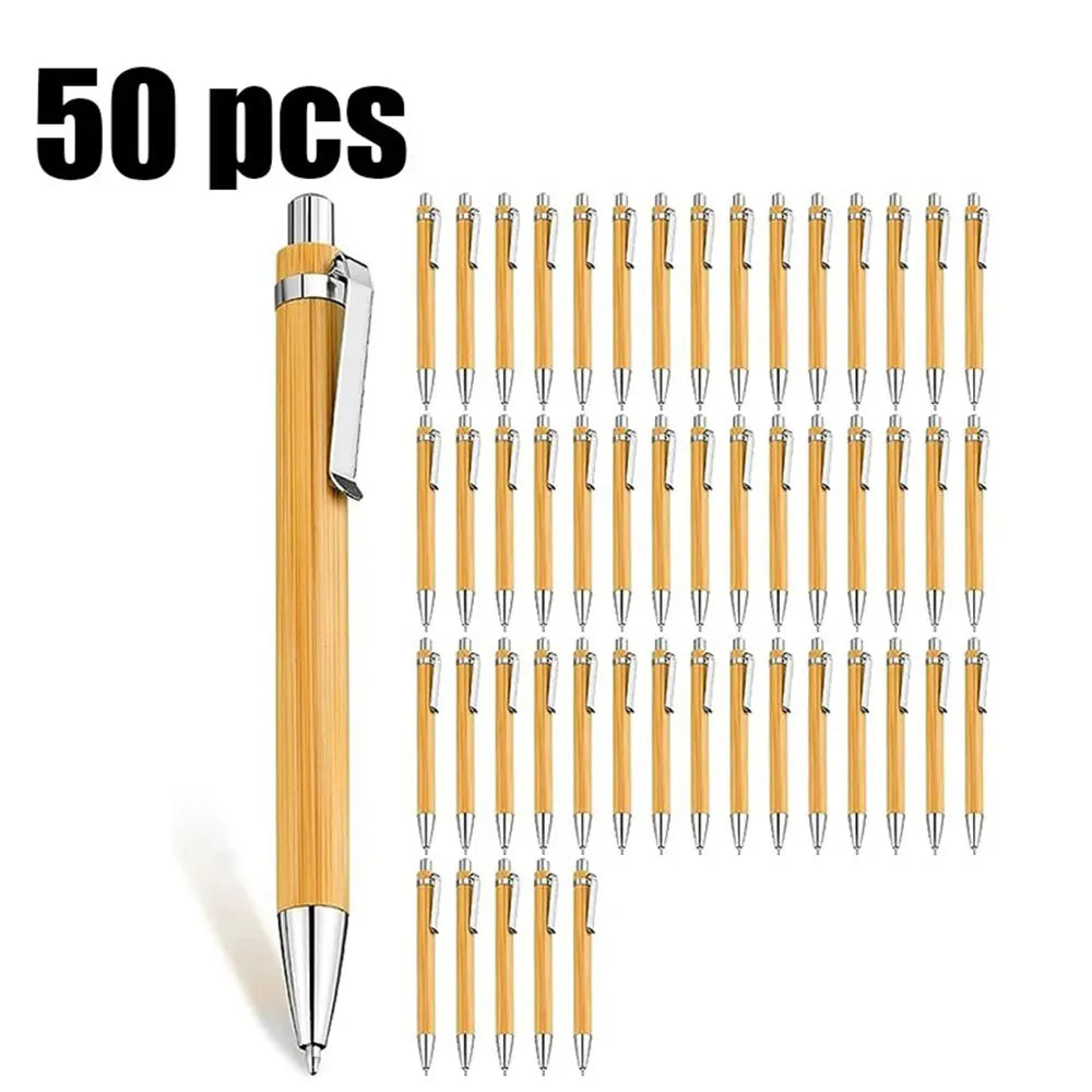 20–200 Stück Bambus-Kugelschreiber mit Gravur – Personalisierter Logo-Stift | Umweltfreundliches Geschenk für Hochzeit, Taufe & Baby-Party