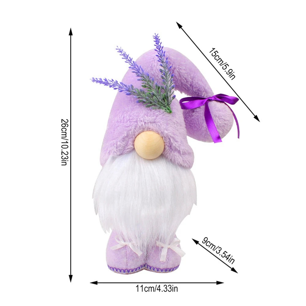 Lila Lavendel Wichtel – Handgefertigte Zwergenpuppe | Kinder Geschenk, Muttertag Deko & Schreibtisch Ornament