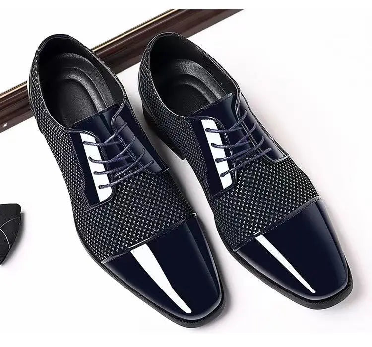 Herren Business-Freizeitschuhe – Atmungsaktive Lederschuhe mit Spitzem Design | Elegante Designer-Schuhe für Sommer & Alltag Kaufschwan®
