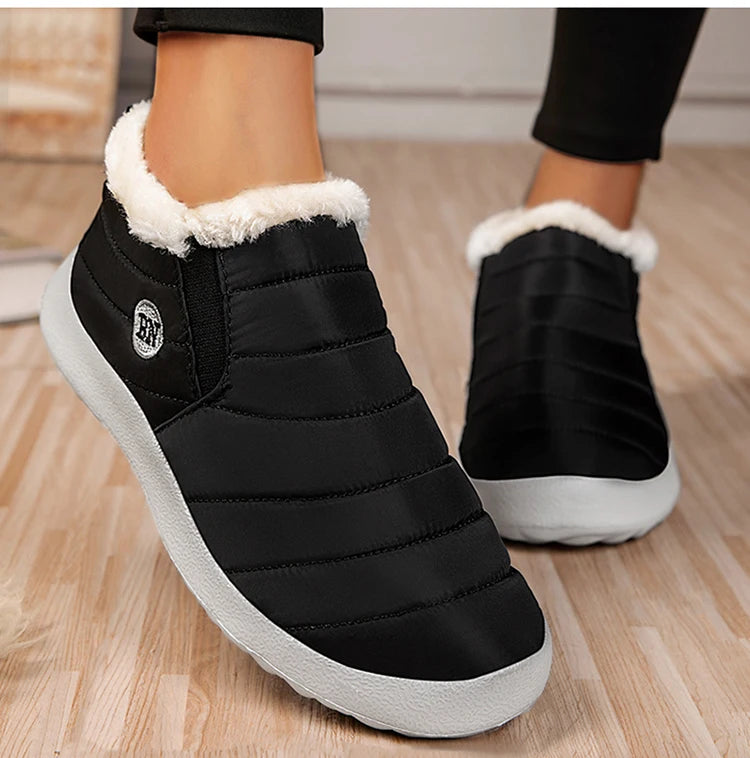 Warme Herren Schneestiefel – Unisex Wasserdichte Winter-Stiefeletten mit Plüschfutter | Rutschfeste Arbeits- & Outdoor-Schuhe Kaufschwan®