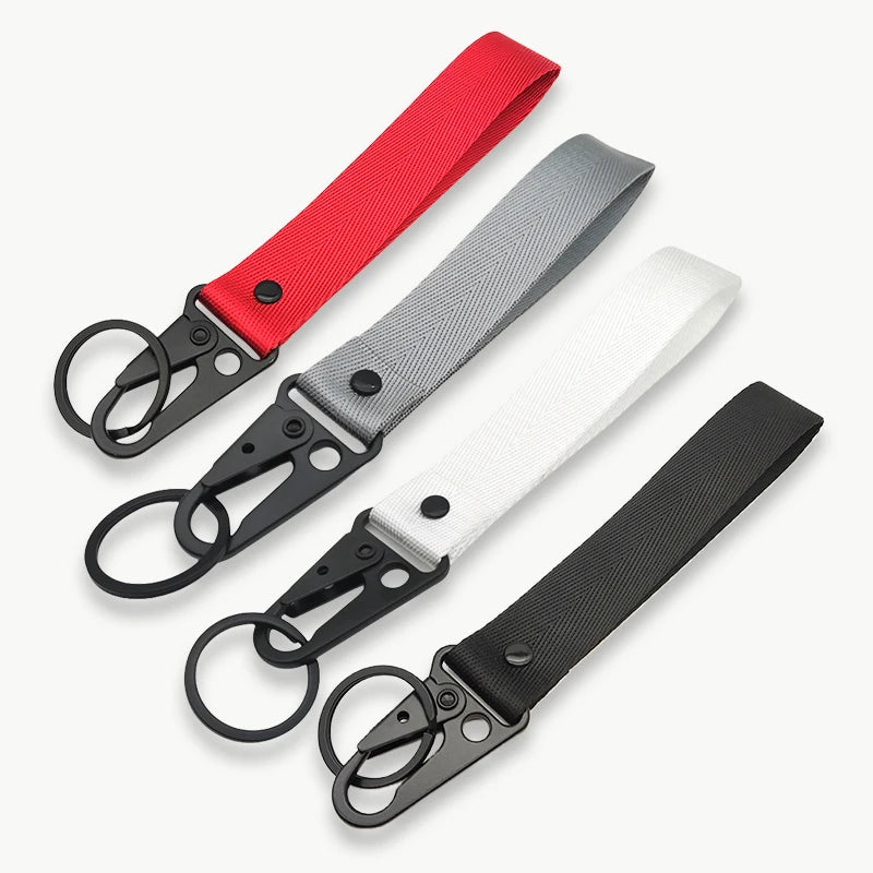 Personalisierter Schlüsselanhänger fürs Handgelenk – Mit eigenem Text oder Logo | Lanyard mit Clip für Auto & Motorrad, Unisex Design