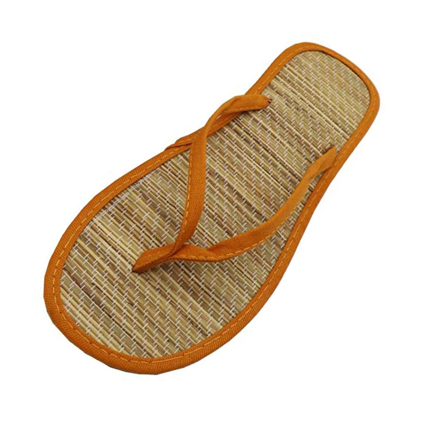 Damen Flache Flip-Flops | Bequeme Rutschfeste Bambus-Rattan Sandalen | Hausschuhe für Bad & Alltag Kaufschwan®
