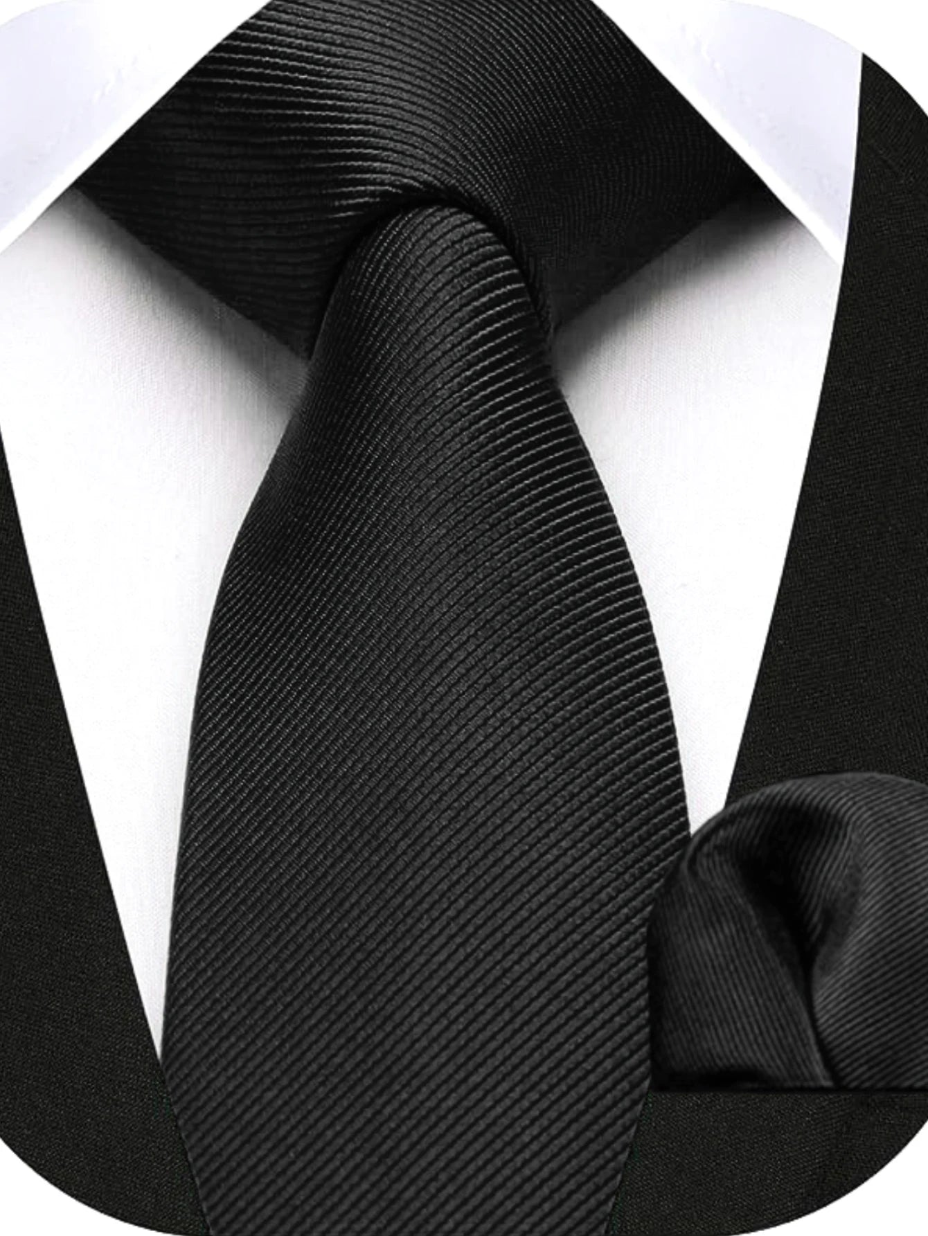 Herren Seidenkrawatten-Set – 6 cm Schmale Krawatte mit Passendem Einstecktuch | Elegantes Geschenk für Hochzeit, Business & Formelle Anlässe Kaufschwan®