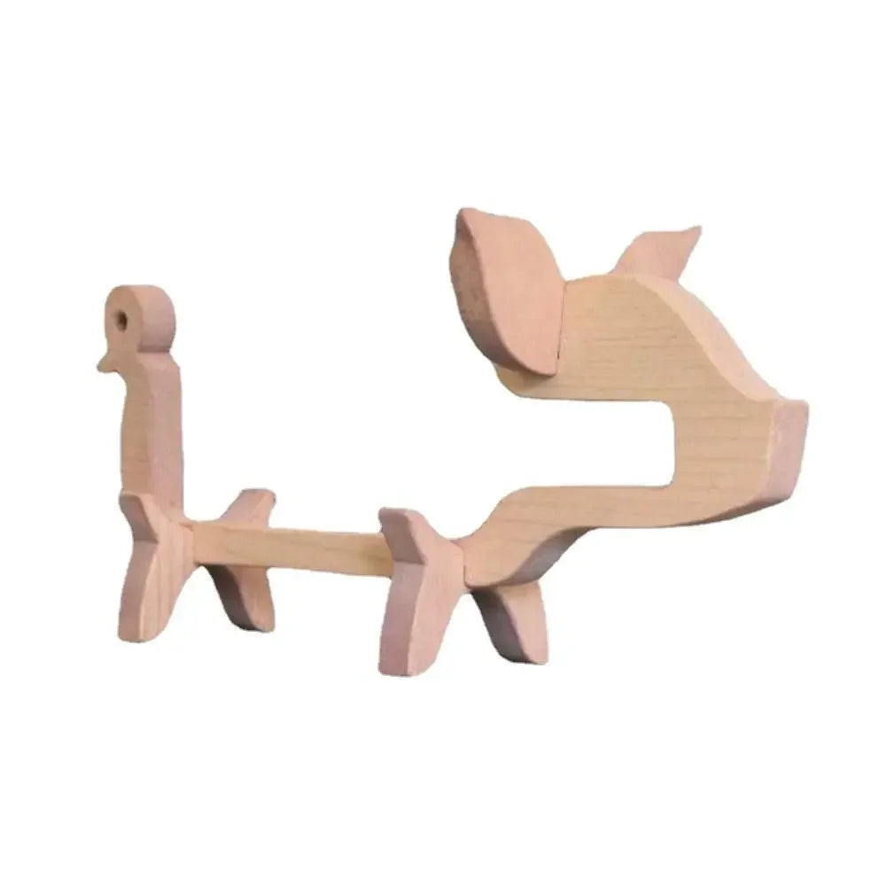 Niedlicher Schweinchen Weinflaschenhalter aus Holz – Kreativer Tier-Flaschenständer | Dekoratives Geschenk für Weinliebhaber & Partys