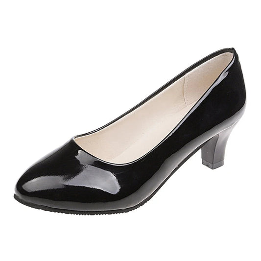 Damen Pumps mit Niedrigem Absatz – Elegante Flache Business-Schuhe | Professionelle Pumps für Büro, Hochzeit & Formelle Anlässe Kaufschwan® Schwarz 35