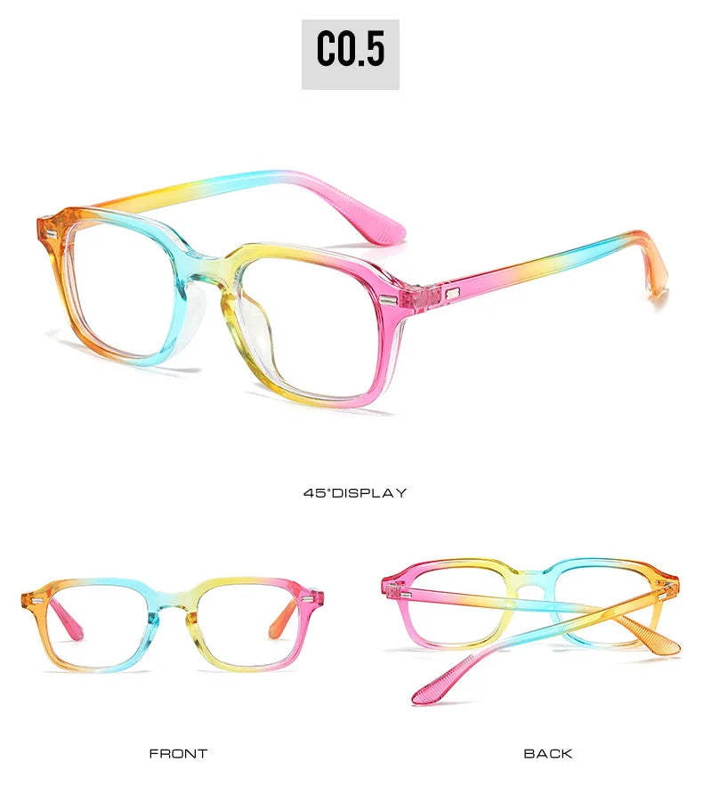 New Square Blue Light Blocking Glasses Men Unisex Women Rivets Transparent Anti Blue Light Computer Glasses Kaufschwan®