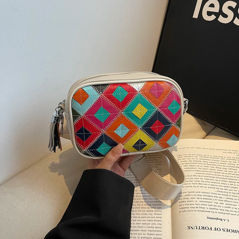 Kleine Bunte Ledertasche – Luxus Damen Handtasche, Crossbody & Schultertasche in Hochwertiger Verarbeitung