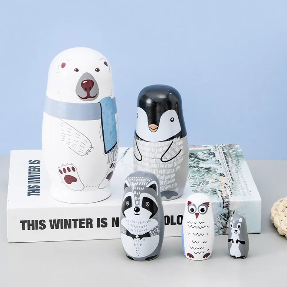 Holz-Matrjoschka – Russische Nestpuppen Set | Dekoration & Spielzeug Geschenk für Kinder