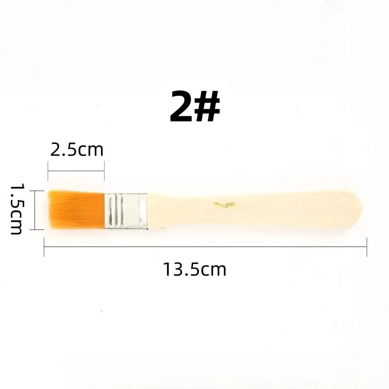 Nylon Pinsel Set – Holzgriff Flachpinsel für Öl- und Acrylmalerei Kaufschwan® Pinsel 2 10 Stück