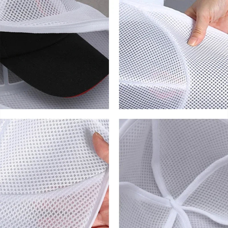 Waschmaschinen Cap-Waschschutz – Mützenreiniger Wäschenetz | Anti-Verformungs Waschbeutel für Hüte & Kleine Kleidung