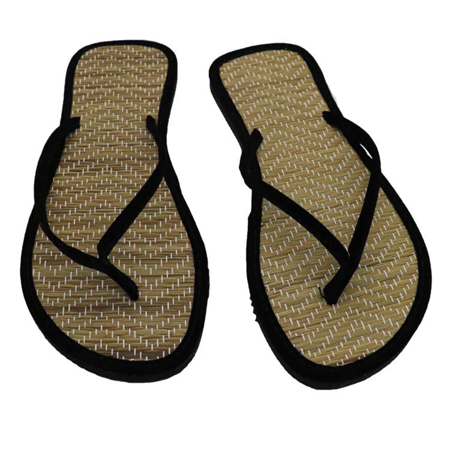 Damen Flache Flip-Flops | Bequeme Rutschfeste Bambus-Rattan Sandalen | Hausschuhe für Bad & Alltag Kaufschwan®