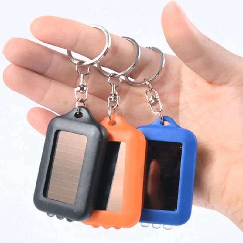 Tragbare LED-Schlüsselanhänger-Solarlampe – Mini-Taschenlampe mit Schlüsselring | Solarbetriebenes Licht für Outdoor, Wandern & Alltag Kaufschwan®
