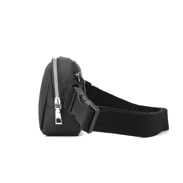 Unisex Schwarze Gürteltasche – Verstellbarer Schultergurt | Outdoor Crossbody Brusttasche, Langlebig & Modisch Kaufschwan®