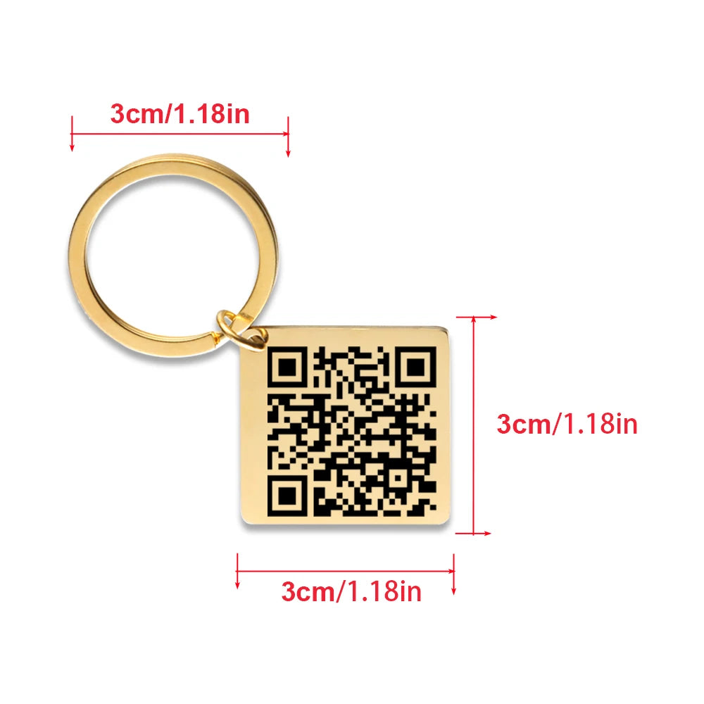 Personalisierter QR-Code-Schlüsselanhänger – Individuelle Visitenkarte aus Edelstahl | Firmenlogo, Hochzeit & Party Geschenk