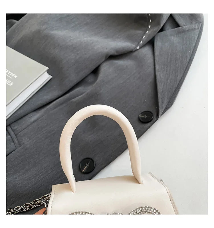 Bunte Schultertasche mit Schmetterlingsknoten – PU Leder Crossbody Ketten-Satchel & Handtasche für Damen Kaufschwan®