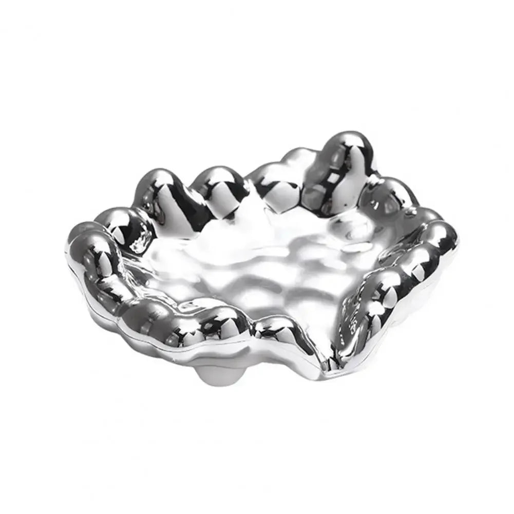 Schnellablauf-Seifenschale – Weiß/Gold/Silber Seifenhalter für Waschbecken & Badezimmer, Trocknet Schnell, Dropshipping-geeignet Kaufschwan® Silber