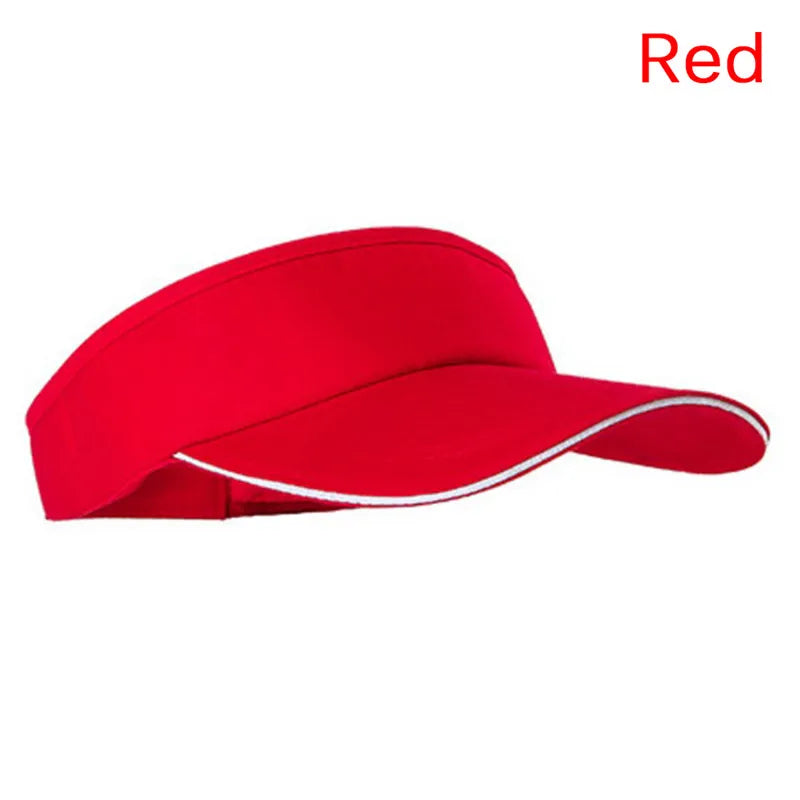 Tennis Visor Kappe für Damen & Herren – Verstellbare Sport Sonnenkappe | Leichte Lauf-, Strand- & Outdoor Tennis Mütze Kaufschwan® Rot