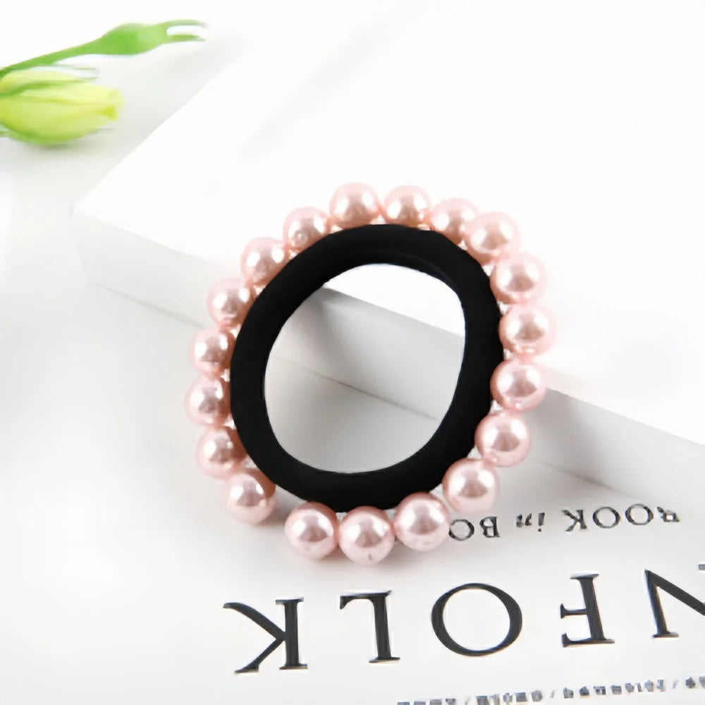 4/8 Stück Handgemachte Perlen Haargummis | Nahtlose Elastische Haarbänder & Leder-Haarreifen | Elegante Damen Haaraccessoires Kaufschwan®