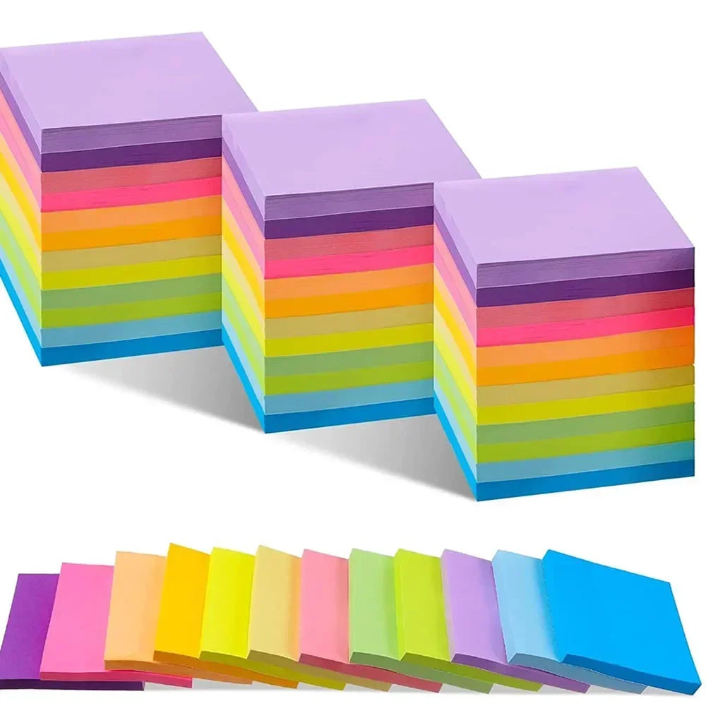 400 Seiten Sticky Notes – 8-Farbige Haftnotizen | Planer Sticker & Notizblöcke für Schule und Bürobedarf Kaufschwan®