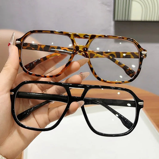 Retro Anti Blue Light Computer Glasses Frame Women Oversized Men Trendy Fashionable Stylish Eyeglasses Classic Spectacles Ouclos Kaufschwan®