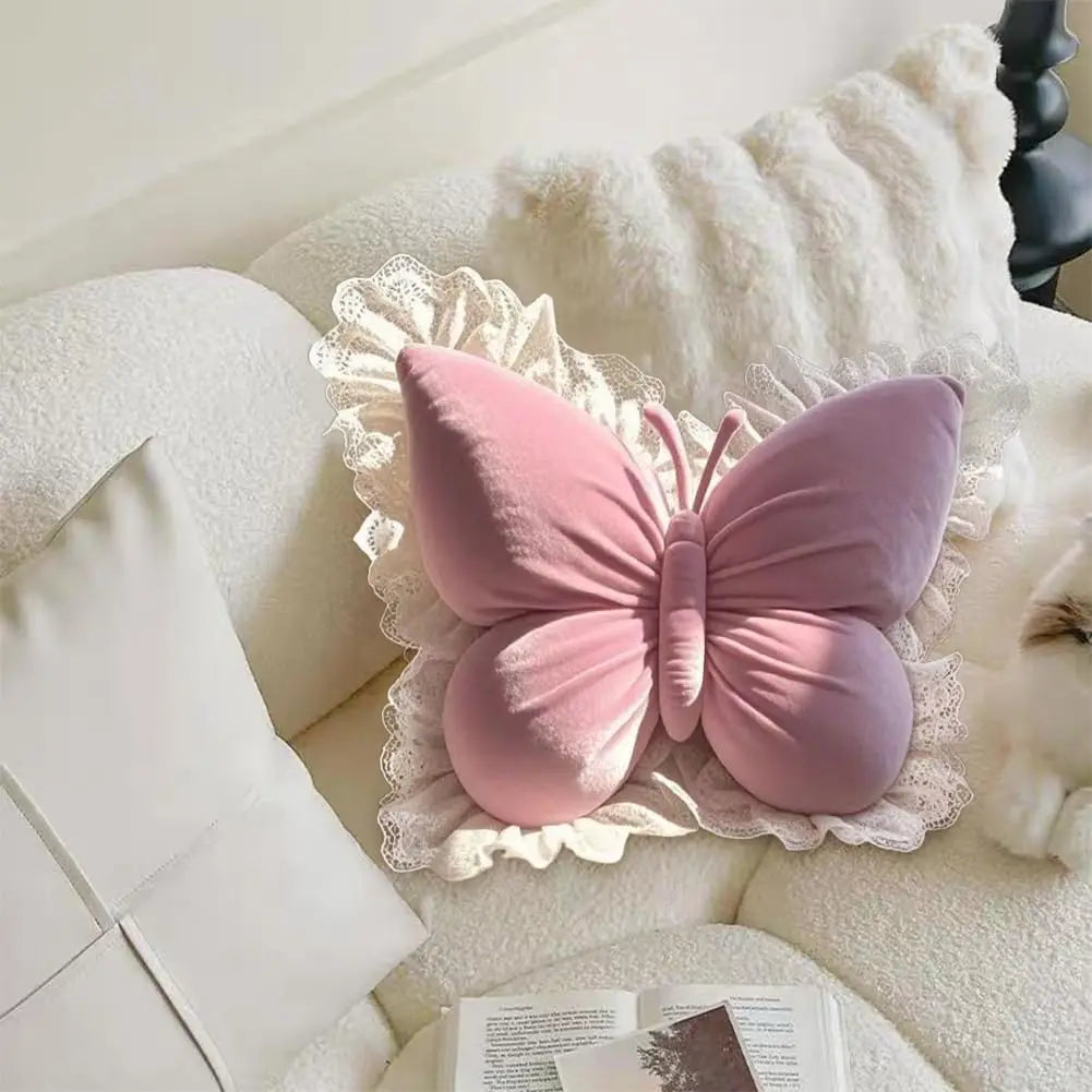 Süßes Prinzessin Schmetterling Kissen | Büro, Wohnzimmer, Schlafzimmer, Auto Sofa Kissen | Schleifen-Dekor Beschreibung: Kaufschwan®