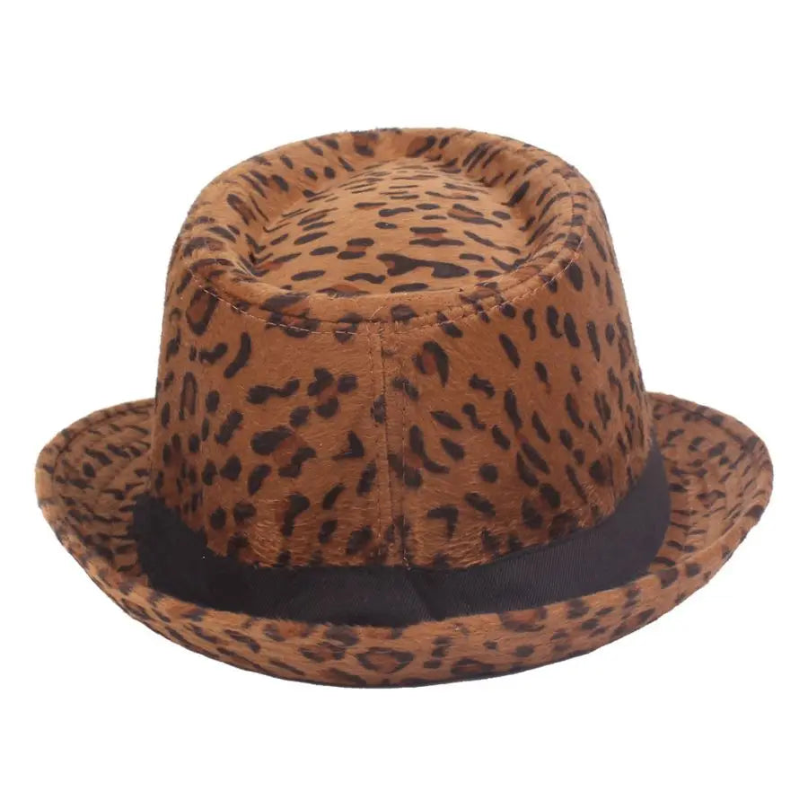 Herbst & Winter Damen Hut – Jazzhut, Britischer Retro Gentleman Fedora, Herren Leopard Tier Partyhut Kaufschwan®
