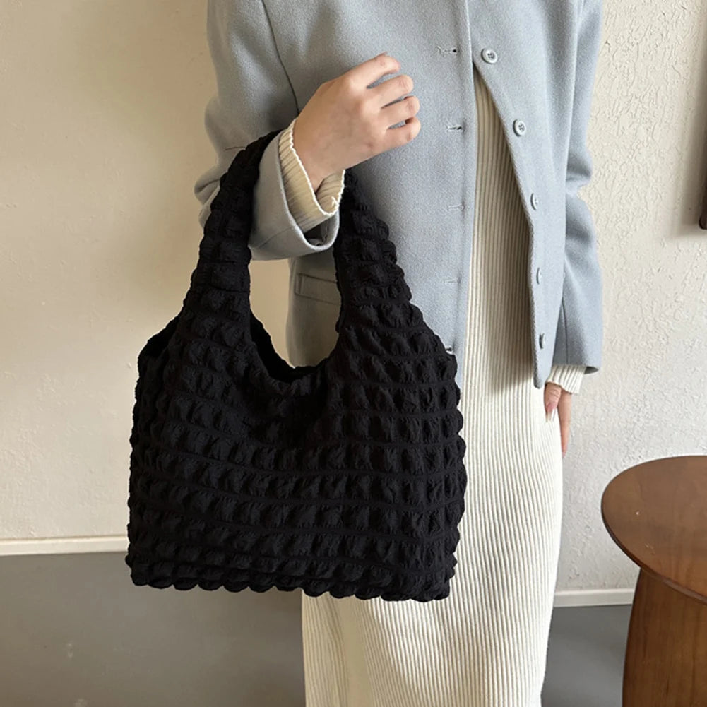 Elegante Falten Cloud Handtasche – Damen Schultertasche in Bonbonfarben | Große Kapazität Tote Bag für Alltag & Shopping