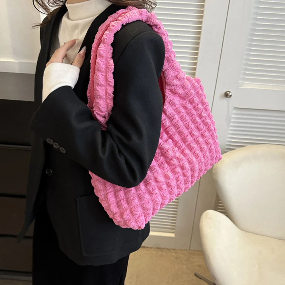 Elegante Falten Cloud Handtasche – Damen Schultertasche in Bonbonfarben | Große Kapazität Tote Bag für Alltag & Shopping