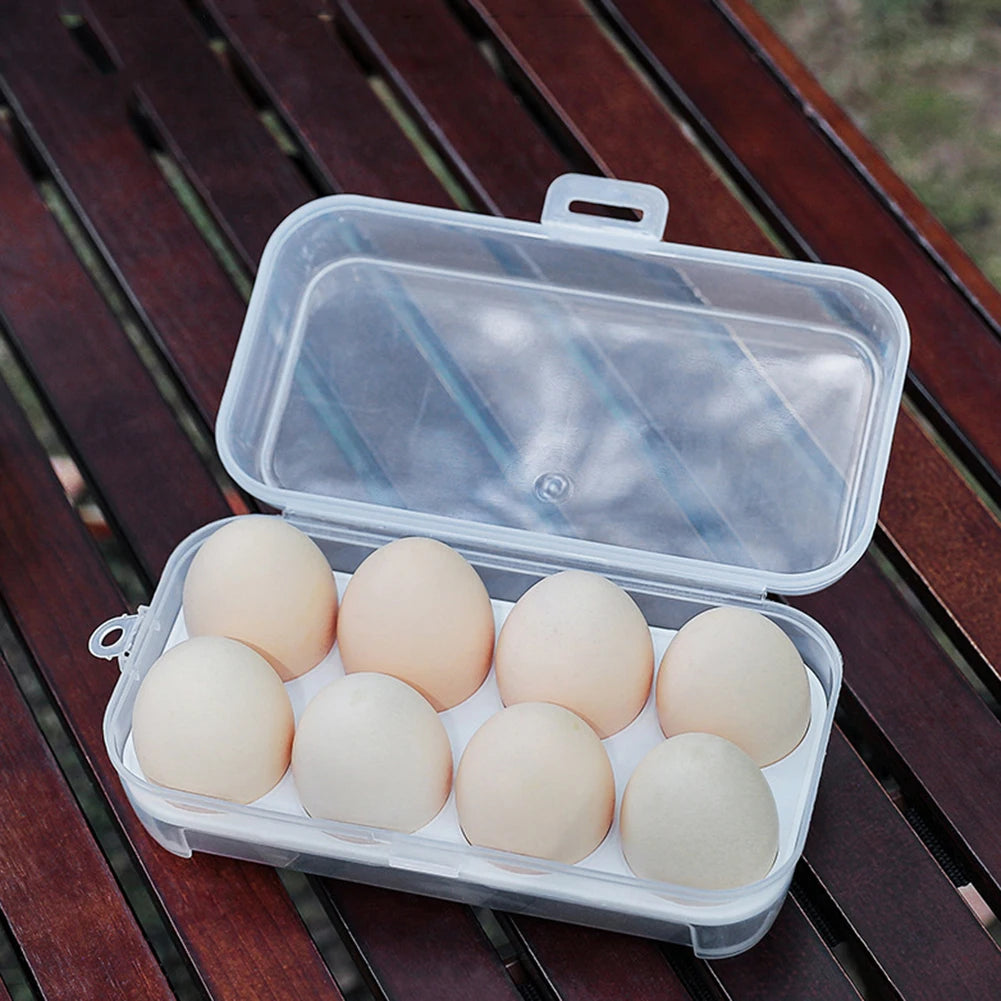 Tragbare Eierbox – 3/4/8 Gitter Stoßfester Aufbewahrungsbehälter | Küchen Organizer für Camping, Picknick & Outdoor Reisen Kaufschwan®