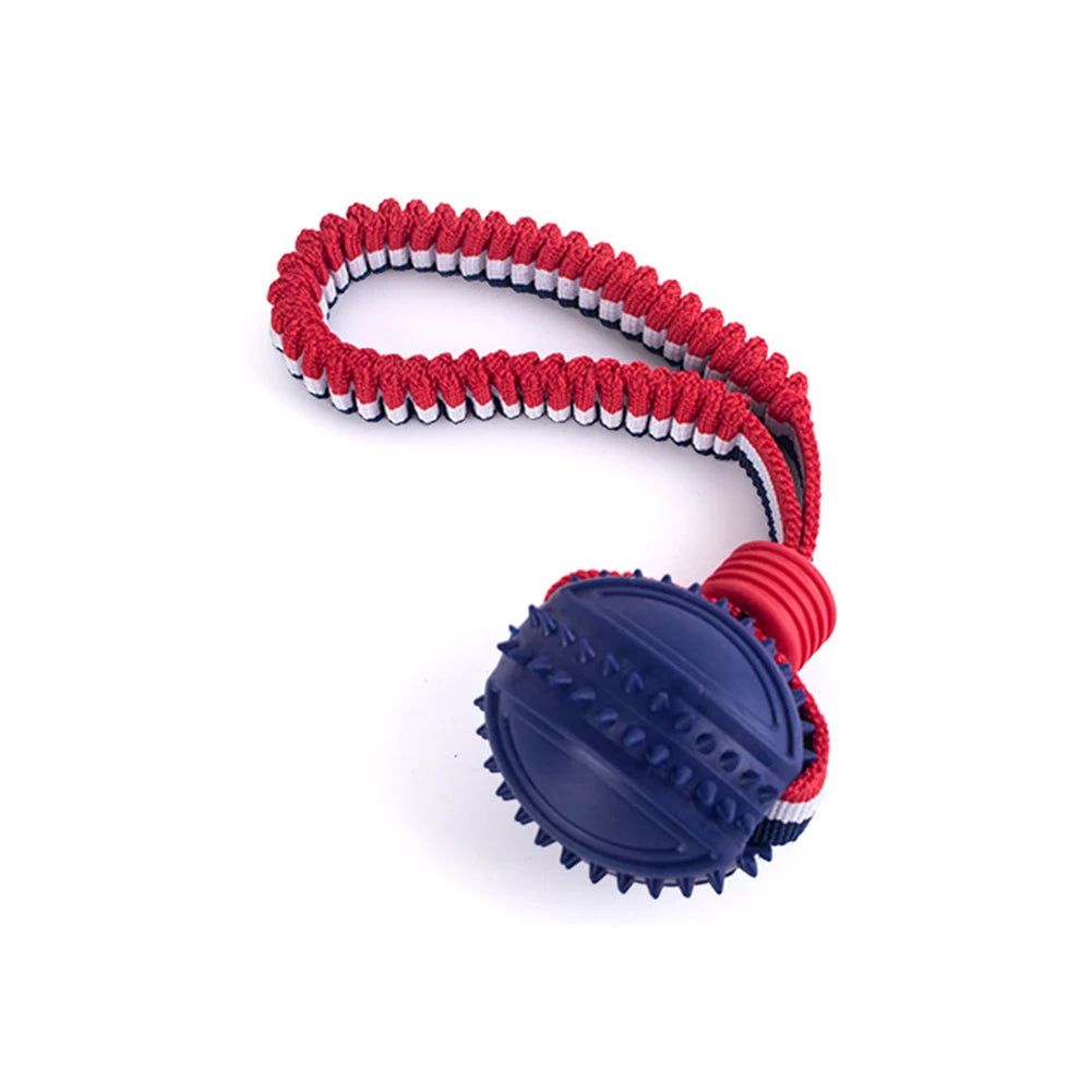 Hund Seil Knotenball – Bissfestes Kauspielzeug mit Zugseil Kaufschwan® Design 6 6.5x24cm