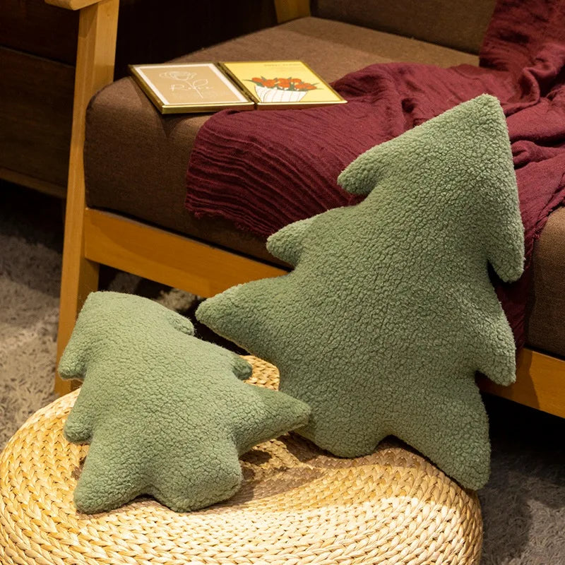 Weihnachtsbaum Kuschelkissen | Weiches Plüsch-Dekokissen | Sofa & Wohn-Dekoration | Weihnachtsfeier Kaufschwan®