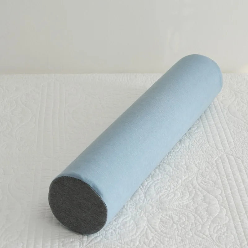 Multifunktionales Zylindrisches Latex Kissen – Orthopädisches Nackenkissen mit Reverse-Bow-Design zur Schlaf- & Haltungsverbesserung Kaufschwan® Blau 50x10cm
