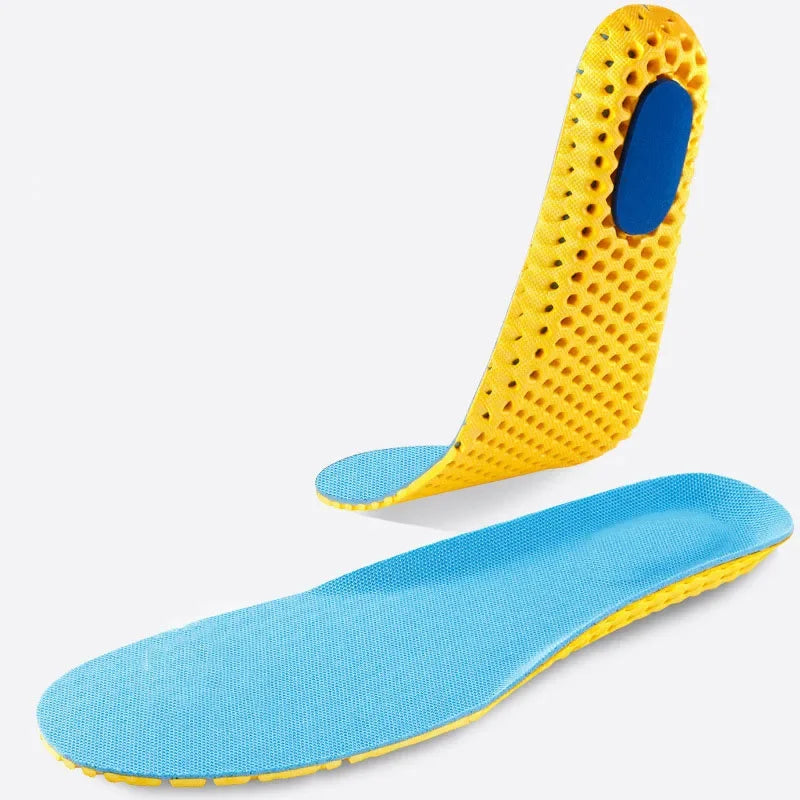 Neue Orthopädische Memory Foam Einlegesohlen | Atmungsaktive Mesh Sporteinlagen für Damen & Herren | Dämpfung & Fußgewölbeunterstützung Kaufschwan® Hellblau-1 Pad EU43