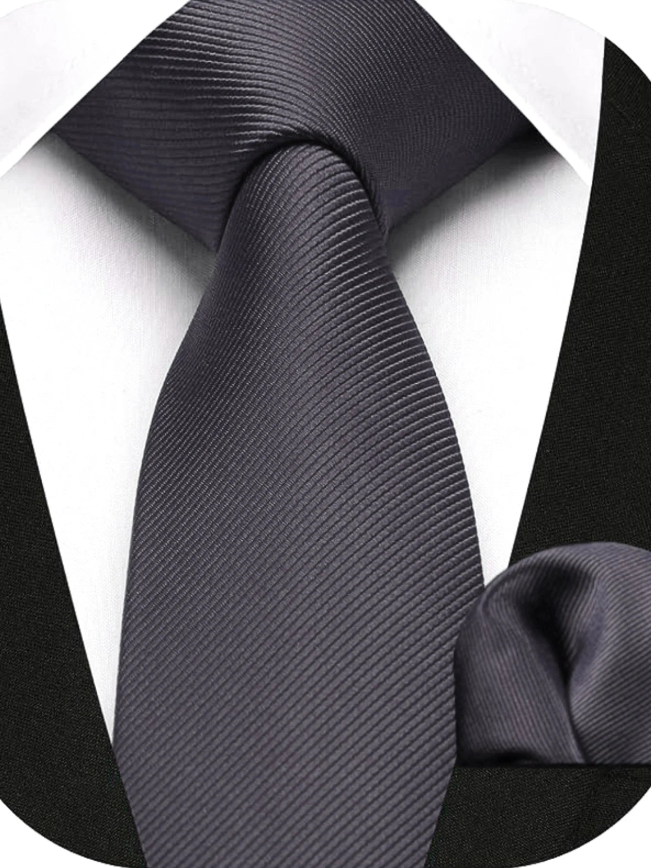 Herren Seidenkrawatten-Set – 6 cm Schmale Krawatte mit Passendem Einstecktuch | Elegantes Geschenk für Hochzeit, Business & Formelle Anlässe Kaufschwan®