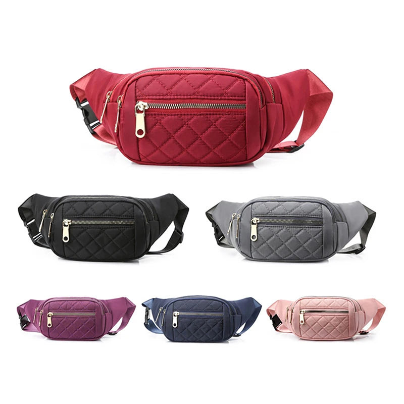 Damen Wasserdichte Nylon Gürteltasche – Designer Crossbody Brusttasche | Modische Fanny Pack, Banana Hip Bag & Reise Hüfttasche Kaufschwan®