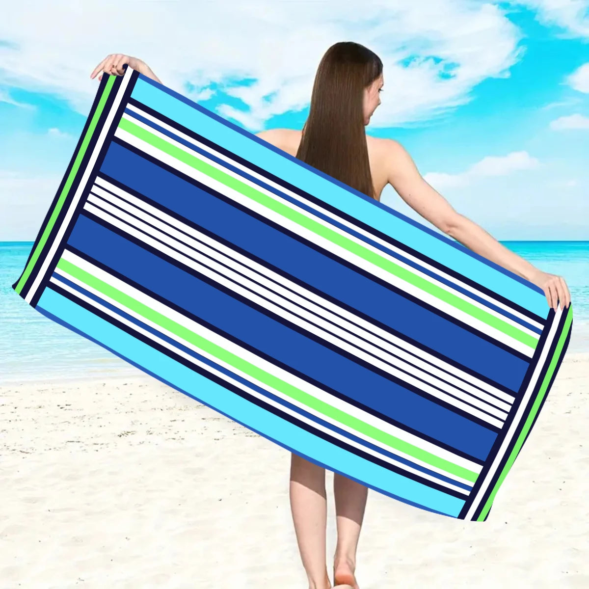 Ultrafeines Mikrofaser Strandtuch – Schnell Trocknend & Saugfähig | Multifunktionales Handtuch für Schwimmen, Yoga, Reisen & Camping