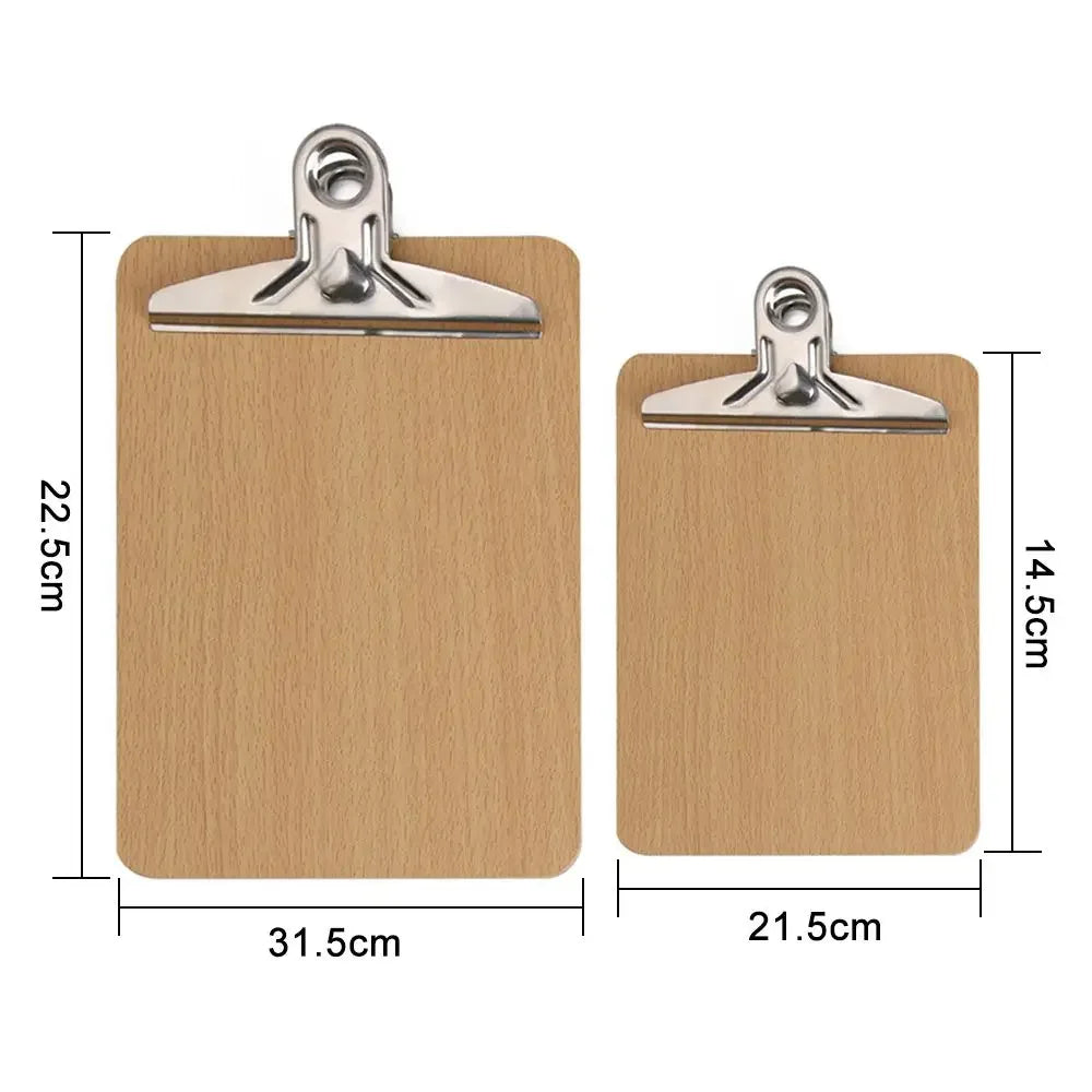 A4 A5 Holz-Klemmbrett – Schreibunterlage & Notizbrett | Klemmbretter für Büro, Restaurant & Hotelbedarf Kaufschwan®