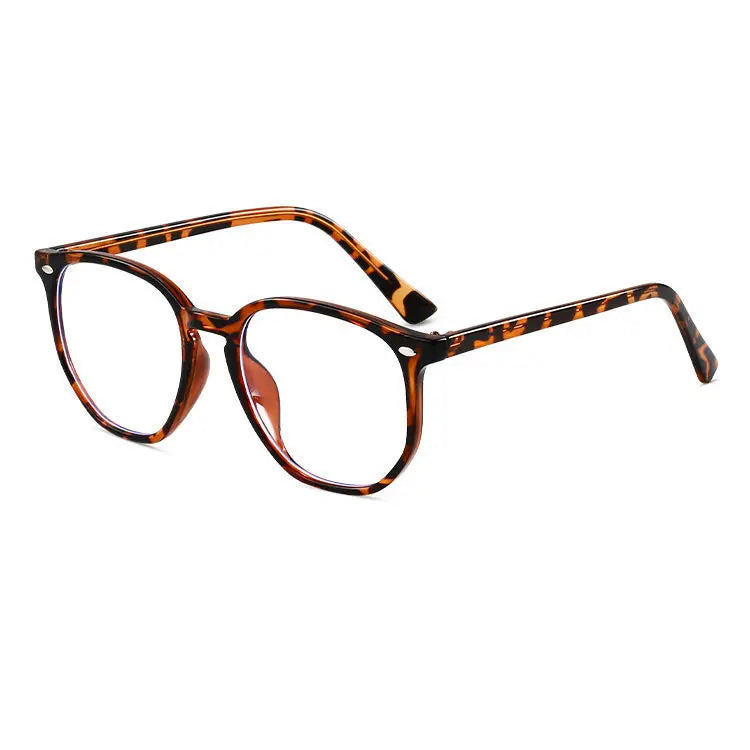 Transparent Computer Glasses Frame Women Men Anti Blue Light polygon square Eyewear Blocking Glasses Optical Spectacle Eyeglass Kaufschwan® Leopard CN