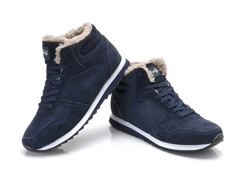 Warme Herren Winterstiefel mit Plüschfutter – Wasserdichte Schneestiefel in Übergrößen | Bequeme Herren Winter-Sneaker & Stiefeletten Kaufschwan®